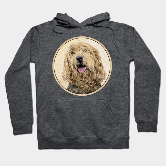 Otterhound Painting - Cute Original Dog Art Hoodie by Alpen Designs